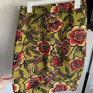 Loft Floral Pencil Skirt